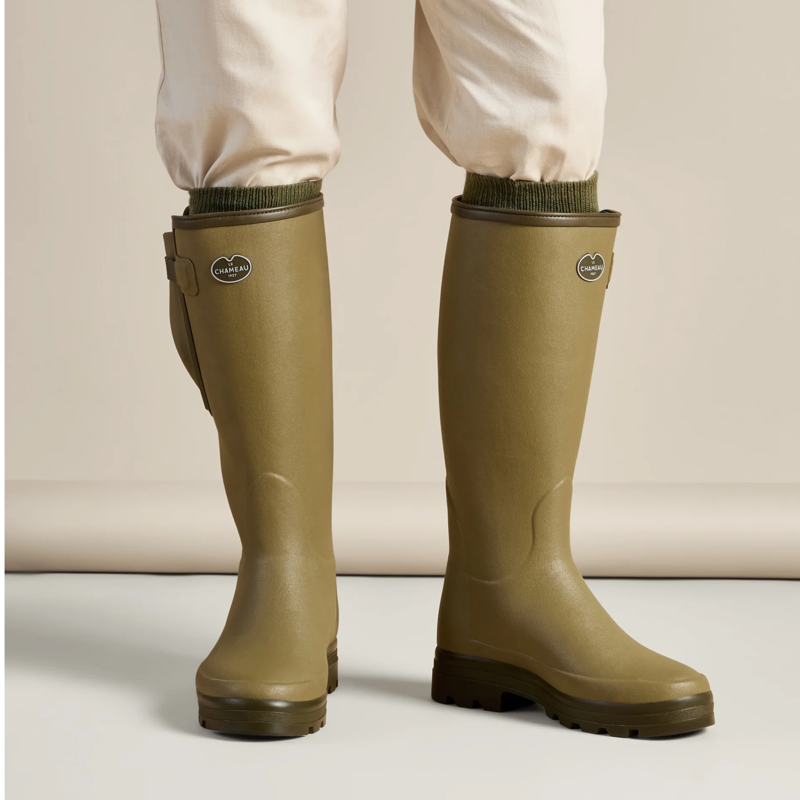 Le Chameau Vierzonord Men's Neoprene Lined Wellington Boot in Vert Vierzon-4